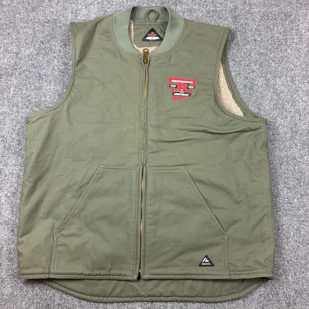Ridgecut Tractor Supply Co 85th Anniversary Canvas Sherpa Vest Mens Size XL Tall